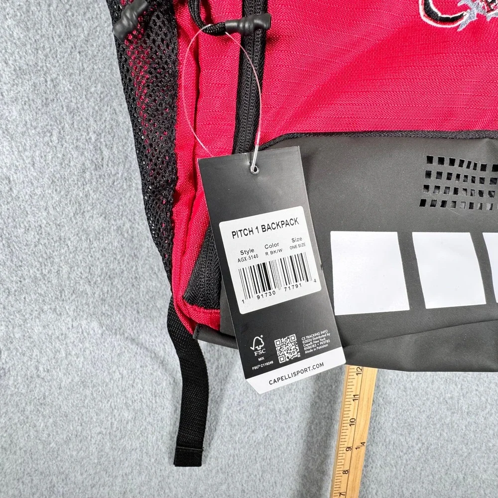 Capelli Sport Soccer Backpack Red/Black #77 Chaos FC Pitch‎ I Team Bag NEW